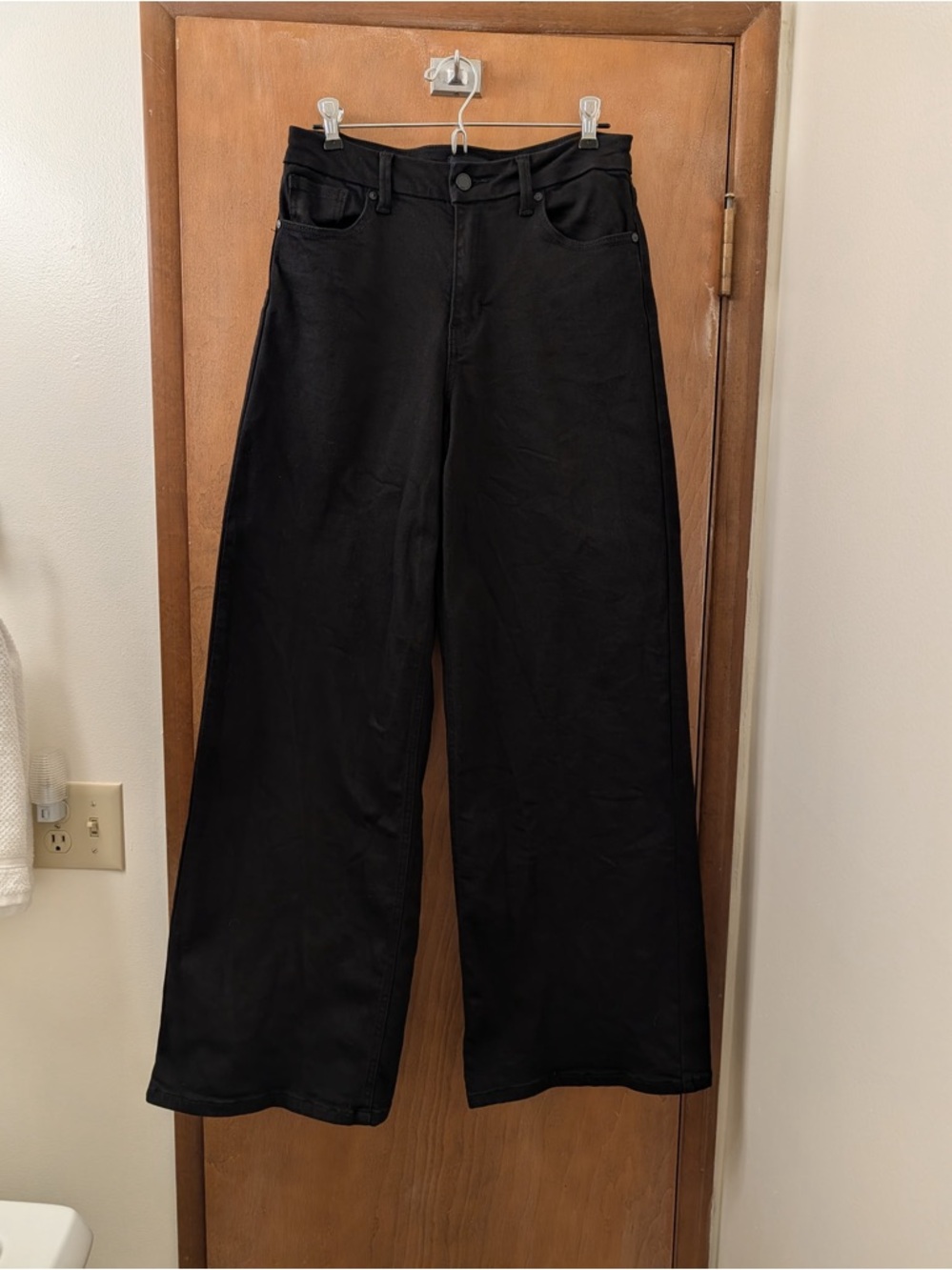 Just Black Women's Black Wide Leg Flare Jeans